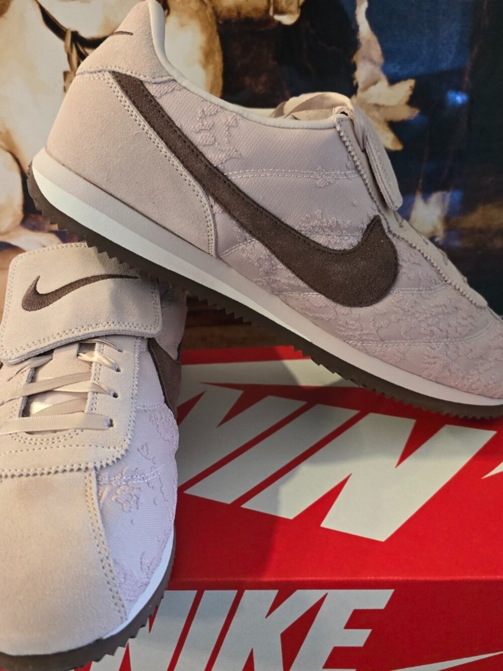 Nike Cortez Textile Silt Red Phantom Light Chocolate IQ3624-667 Shoes Mens 12 US